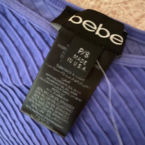 Bebe Jenn Long Sleeve Color Block Dress - One shoulder - Picture 3 of 4